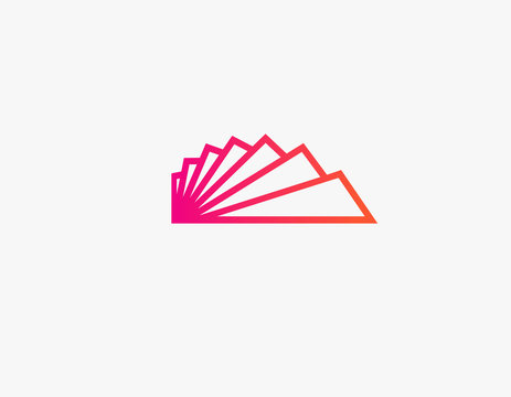 Creative logo icon ladder for interior design studio