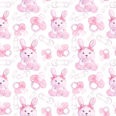 pattern for girls with a hare, nipple and pin