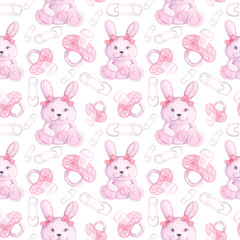 pattern for girls with a hare, nipple and pin