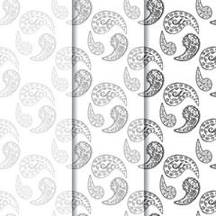 paisley seamless pattern, hand drawn indian cucumber, sketch
