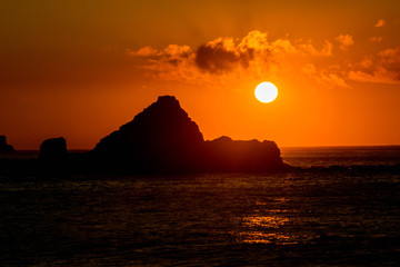 Fototapeta premium Amanecer en mazunte, oaxaca, mexico