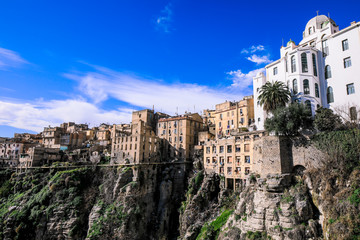 Panoramic View to the Old Bridge in Constantine, Algeria