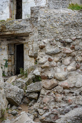 ancient stone building castle details