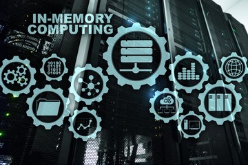 In-Memory Computing. Technology Calculations Concept. High-Performance Analytic Appliance. - obrazy, fototapety, plakaty