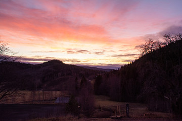 Lever de soleil en Suède