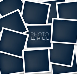 Photo frames composition. Vector template