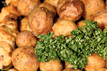 French fries potatoes close up