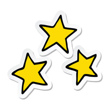 sticker of a cartoon stars