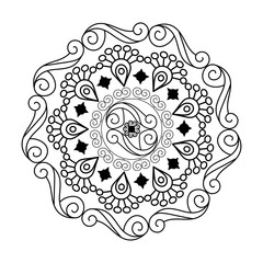 monochrome mandala victorian style