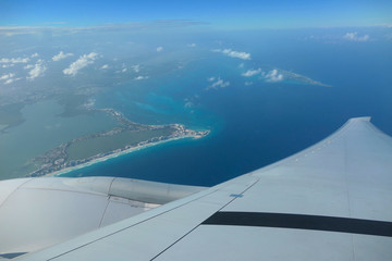 Fototapeta na wymiar Cancun vu du ciel