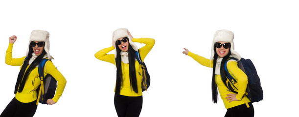 Young student isolated on the white background