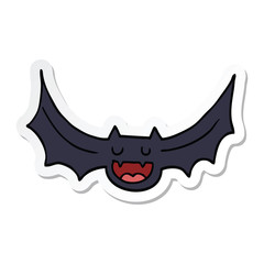 sticker of a cartoon bat
