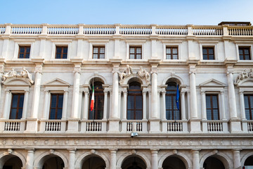 facade Biblioteca Civica Angelo Mai in Bergamo