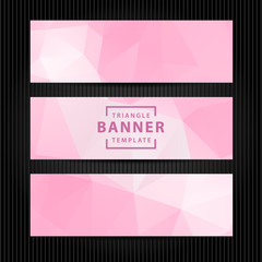 Vector purple banners abstract triangle background