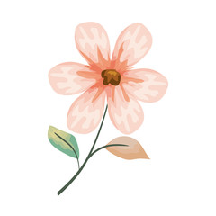 beautiful flower decorative icon