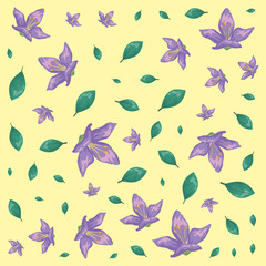 beautiful flowers decorative pattern