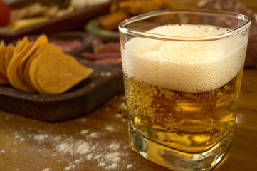 Chips, salami, jam, beer and more delicious food and drinks