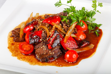 Beef in oyster sauce