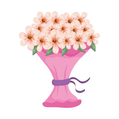 beutiful flowers bouquet icon