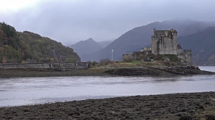 Eilean Donan Castle during an autumn day - Dornie, Scotland - United Kingdom