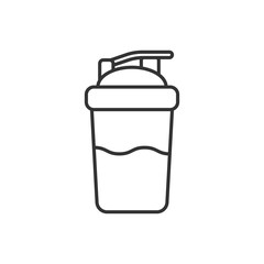 Shaker icon in flat style. Sport bottle vector illustration on white isolated background. Fitness container business concept.