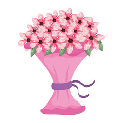 beutiful flowers bouquet icon
