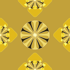round, diamnod, flower pattern