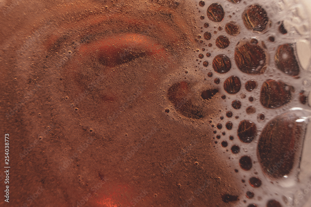Poster Close up Beer background macro view.