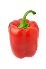 Red pepper isolated on white background. Design concept.