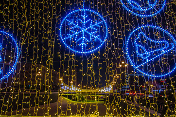the city of Kazan winter evening