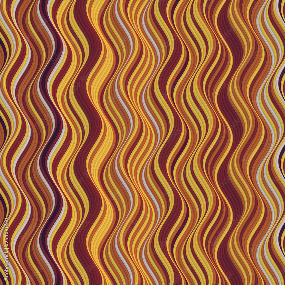 Aufkleber Colored Wavy Background. Dynamic Effect. Design Template. Modern Pattern. 3d rendering