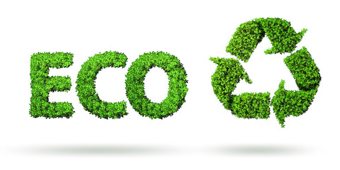 Concept of recycling - 3d rendering