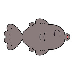 quirky hand drawn cartoon fish