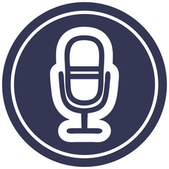 microphone recording circular icon