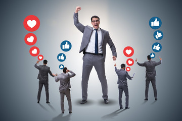 Concept of social networks with businessmen