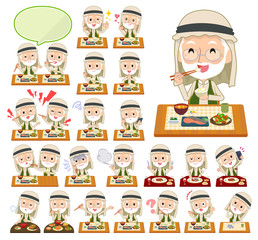 Arab Kandura old men_Meal