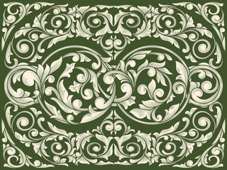 Vintage ornate art deco card