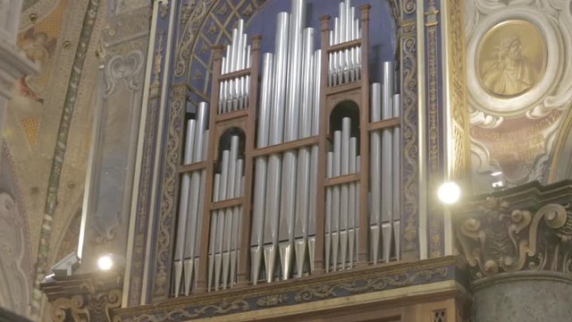 Organ inside the church