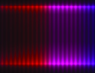 Red and purple multicolored linear background, side light effect