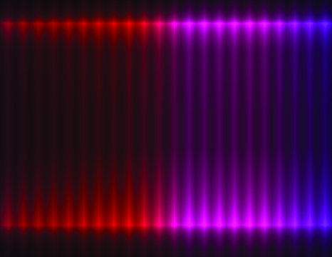 Red and purple multicolored linear background, side light effect