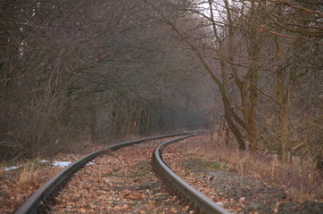Verlassene Gleise  auf dem Land