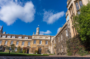 Cambridge City, England - Stunning Courtyards and impresive architecture in springtime