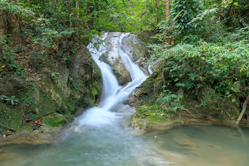 Erawan Waterfall, in National Park at Kanchanaburi, Thailand