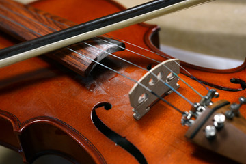 Fototapeta premium Classical violin and bow