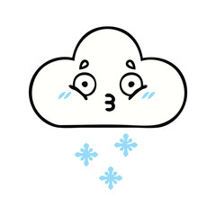 cute cartoon snow cloud