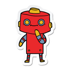 Obraz premium sticker of a cartoon robot