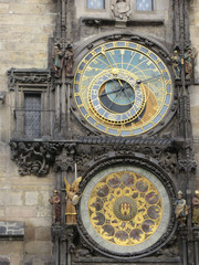 Old Clock in Prague closeup
