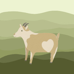 Obraz na płótnie Canvas Goat with heart