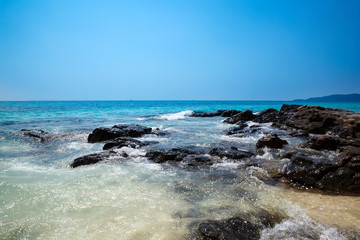 Beautiful Rocky coast. Tropical island.
