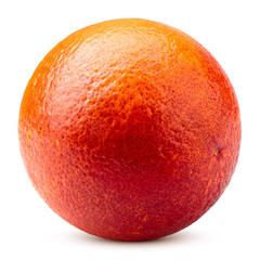 red blood orange, isolated on white background, clipping path, full depth of field